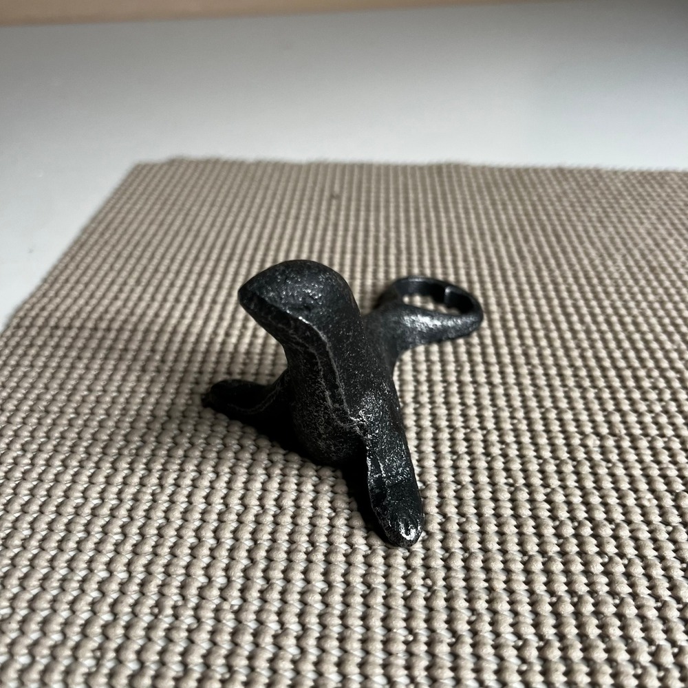 Vintage Style Cast Iron Seal Bottle Opener Nautical Black Figurine Bar Tool